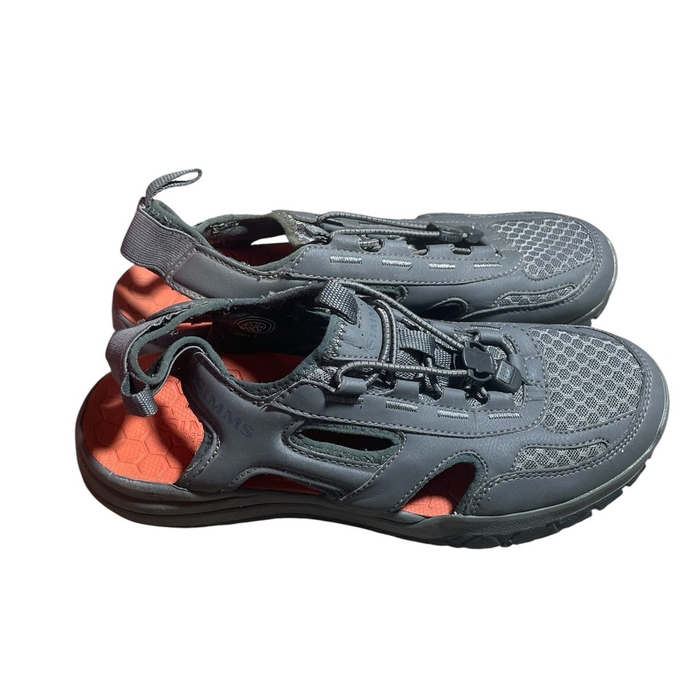 Z9- Men’s 9.5 Simms Athletic Gray and Orange Athletic Sandal